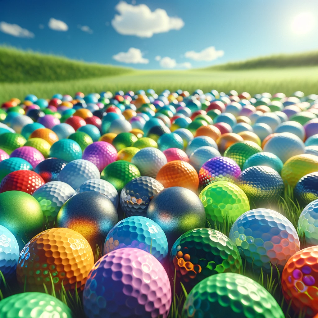 colored golf balls